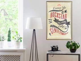 Artgeist Plagát - Rockstar [Poster] Veľkosť: 30x45, Verzia: Čierny rám