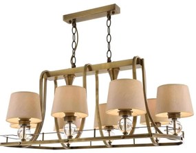 Luster na reťazi NARA 6xE27/40W/230V mosadz