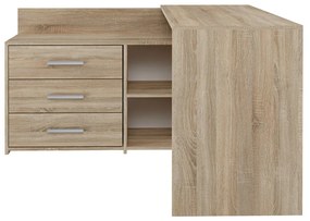 Rohový pc stolík Debio 1 (dub sonoma). Akcia -20%. Vlastná spoľahlivá doprava až k Vám domov. 1132466