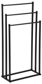 Věšák na ručníky se 3 rameny TORMES černý