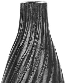 Terakota Dekoratívna váza 45 Čierna Strieborná FLORENTIA Beliani