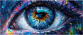 Obraz - Maľba oka (120x50 cm)