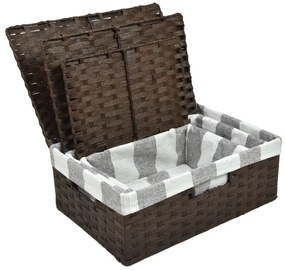 Úložný box s vekom hnedý Rozmery (cm): 48x30, v. 17