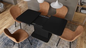 ASTON MINI-Z Čierna Matná - rozkladací stôl so zdvíhacou doskou
