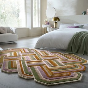 Ručne tkaný vlnený koberec 140x200 cm Lattice Shaped – Flair Rugs