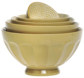 Žlté porcelánové misky - set 5ks