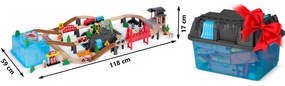 Drevené vláčikové mestečko 100 ks RK-879 Ricokids