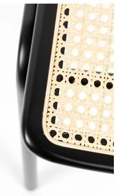 Čierne ratanové jedálenské stoličky v súprave 2 ks Jort - Zuiver