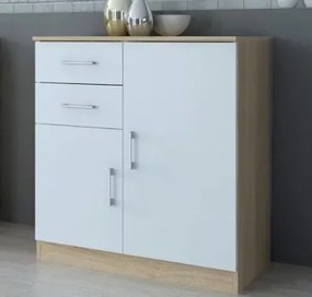 Komoda Universal, dub sonoma/biela%