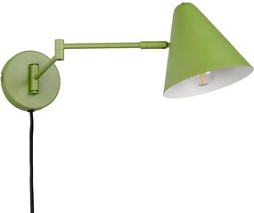 Zelené nástenné svietidlo s ohýbateľnou konštrukciou do zásuvky ø 15 cm Cosima – Trio