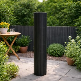 Umelá PVC rákosová rohož/zástena BestBerg BBGD-13G / 1 × 3 m / sivá