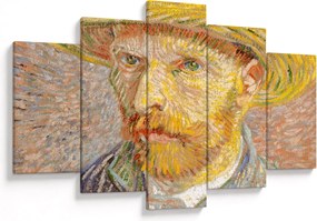 Obraz - Vincent van Gogh, Self-Portrait with a Straw Hat (The Potato Peeler), reprodukcia (150x105 cm)