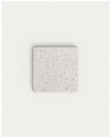 Biely terrazzo konferenčný stolík 48x48 cm Saura – Kave Home