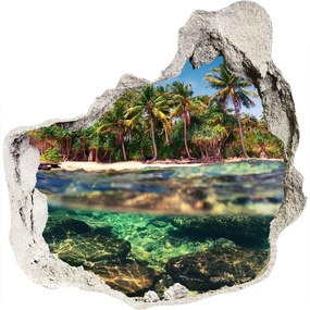 Nálepka 3D diera Tropické pláže nd-p-90407162