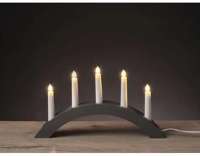 Vianočný svietnik  5xE10/15W/230V šedá