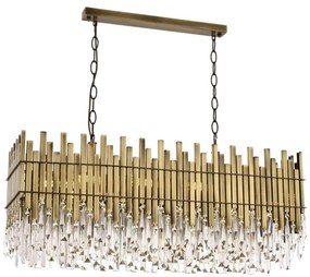 Luster na reťazi CRYSTALLINE 8xE27/40W/230V mosadz