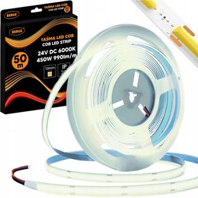 BERGE LED pásik COB Neon 24V - 480D - 9W/m - IP20 - 990lm - 50m - studená farba