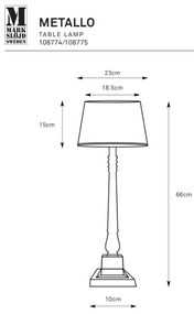 Markslöjd 108775 - Stolná lampa METALLO 1xE27/40W/230V matný chróm