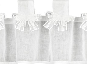 KRÁTKA ZÁCLONA NA PÚTKACH ALEXANDRA 150X30 CM BIELA