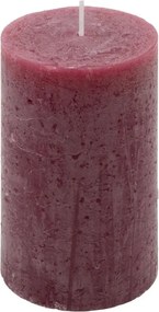 Burgundská parafínová sviečka, rustikálna, 11,5 cm, 12 ks