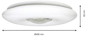Stropné LED svietidlo Vela, 1x LED 24w, 3000-6000k, w, s ovládačom