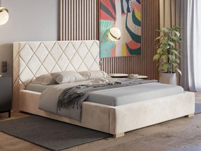 PROXIMA.store - Dizajnová čalúnená posteľ TORI ROZMER: 120 x 200 cm, FARBA NÔH: dub