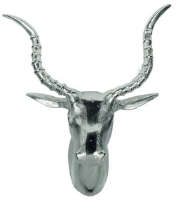 Strieborná nástenná dekorácia hlava Antilopa - 42 * 47cm