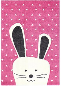 Sintelon, Kusový koberec Pastel Kids 52 / RVR, 120x170, ružová, detská izba