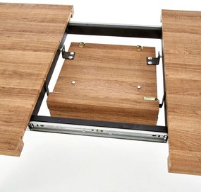 Jedálenský stôl Berlin 160 cm, orech medový / čierna