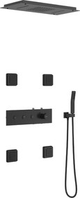 Mexen Soler, podomietkový sprchový set, čierna matná, 7601-04-70