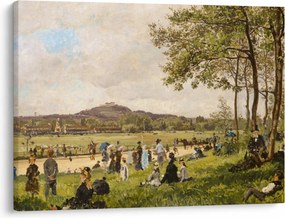 Obraz - French 19th Century, Race Course at Longchamps, reprodukcia (70x50 cm)