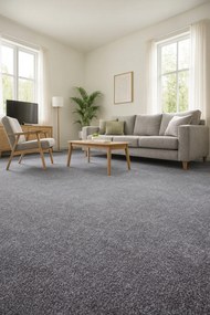 Condor Carpets, Metrážny koberec Prestige 376, na mieru, šíře 4m, šedá, ab (mriežka), detská izba