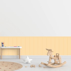 PIPPER. Obdĺžnik - Žltá farba - textilná nálepka na stenu Farba: Bledá, Veľkosť: 60 cm