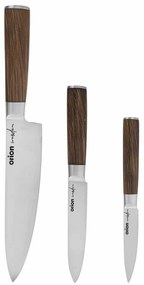 Orion Sada kuchynských nožov Wooden, 3 ks