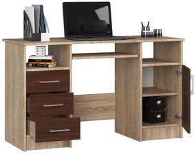 PC stolík Aziza (dub sonoma + wenge). Vlastná spoľahlivá doprava až k Vám domov. 1069611