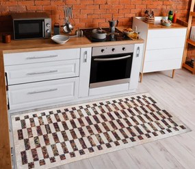 Protišmykový koberec / behúň ANDRE 43780 béžový / terakota