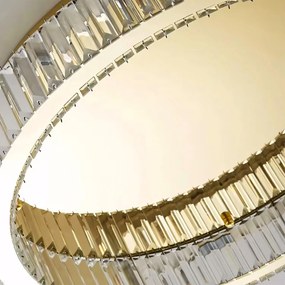 Toolight Toolight, krištáľové stropné svietidlo 50cm, 30W, 4000K, 1401lm, APP1721-C, zlatá lesklá, OSW-09302