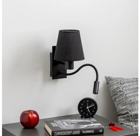 Brilagi - LED Nástenná lampa NUBILA 1xE27/25W/230V + LED/3W čierna