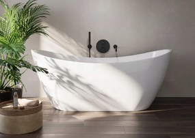 Cersanit Zen, podomietková vaňová súprava s ručnou sprchovou hlavicou, čierna matná, S952-041