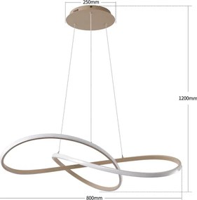 Brilagi - LED stmievateľný závesný luster INFINITY LED/80W/230V 80x80 cm béžový + diaľkové ovládanie
