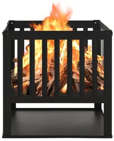Čierne kovové prenosné ohnisko FIRE