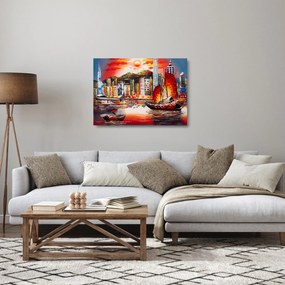 Obrázok - Victoria Harbor, Hong Kong, olejomaľba (70x50 cm)