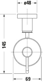 Duravit 99164600 - Nástenný dávkovač mydla D-CODE 390 ml mliečne sklo/matná čierna