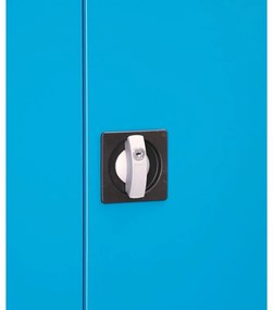 Dielenská kovová skriňa na náradie KOVONA, 2 police, 3 zásuvky, zváraná, nosnosť 50 kg, 950 x 500 x 1950 mm