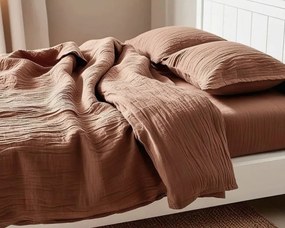 Mušelínové obliečky MOELLIN svetlo hnedé Rozmer obliečok: 70 x 90 cm | 140 x 200 cm