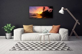 Obraz Canvas More slnko palmy krajina 120x60 cm