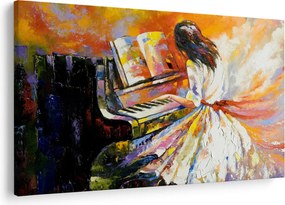 Obraz - Žena hrajúca na piáno (90x60 cm)