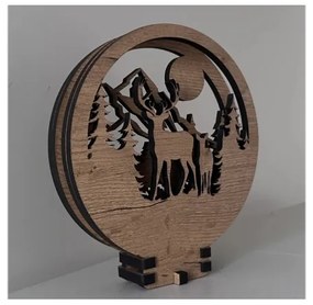 Li-Go 23592/DUB2 - stmievateľná LED stolová dekorácia LED/12W/230V 20x22 cm dub