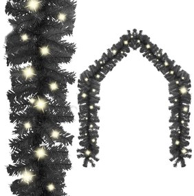 vidaXL Vianočná girlanda s LED svetielkami 10 m čierna