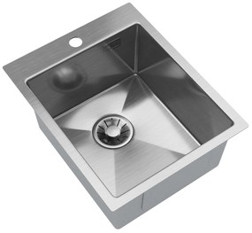 Gamma Gamma, 1-komorový nerezový drez 400x500x210 mm, oceľová, GMA-S4050-CH